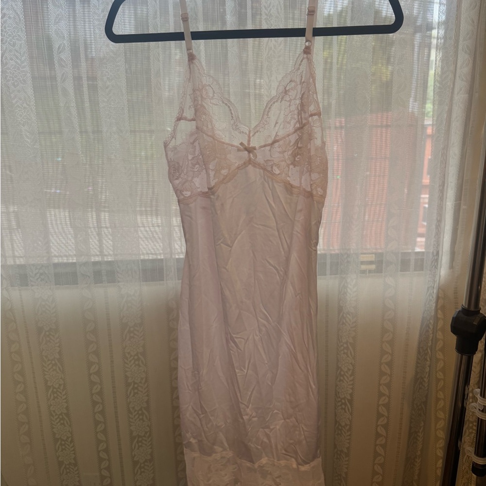 Elegant Lace Trim Nightgown Dress from Japan